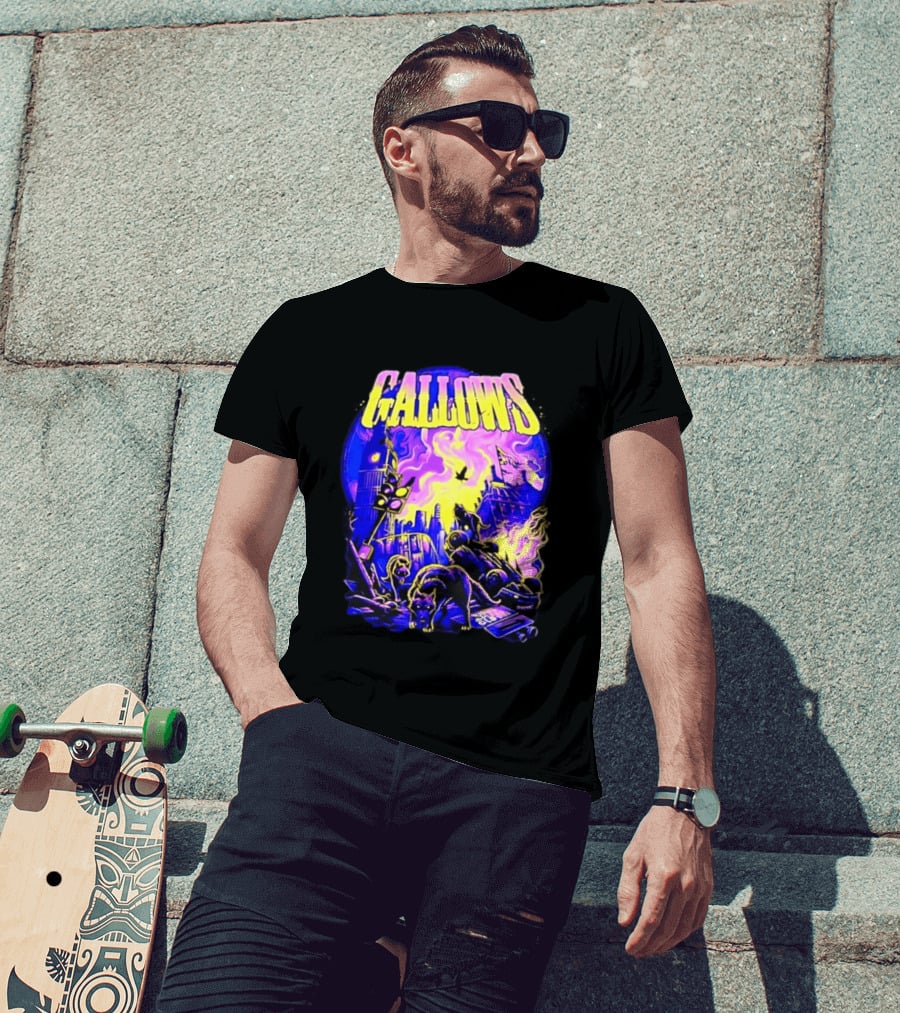 Gallows London Big Ben Wolf Apocalypse Urban Chaos Scene T-Shirt