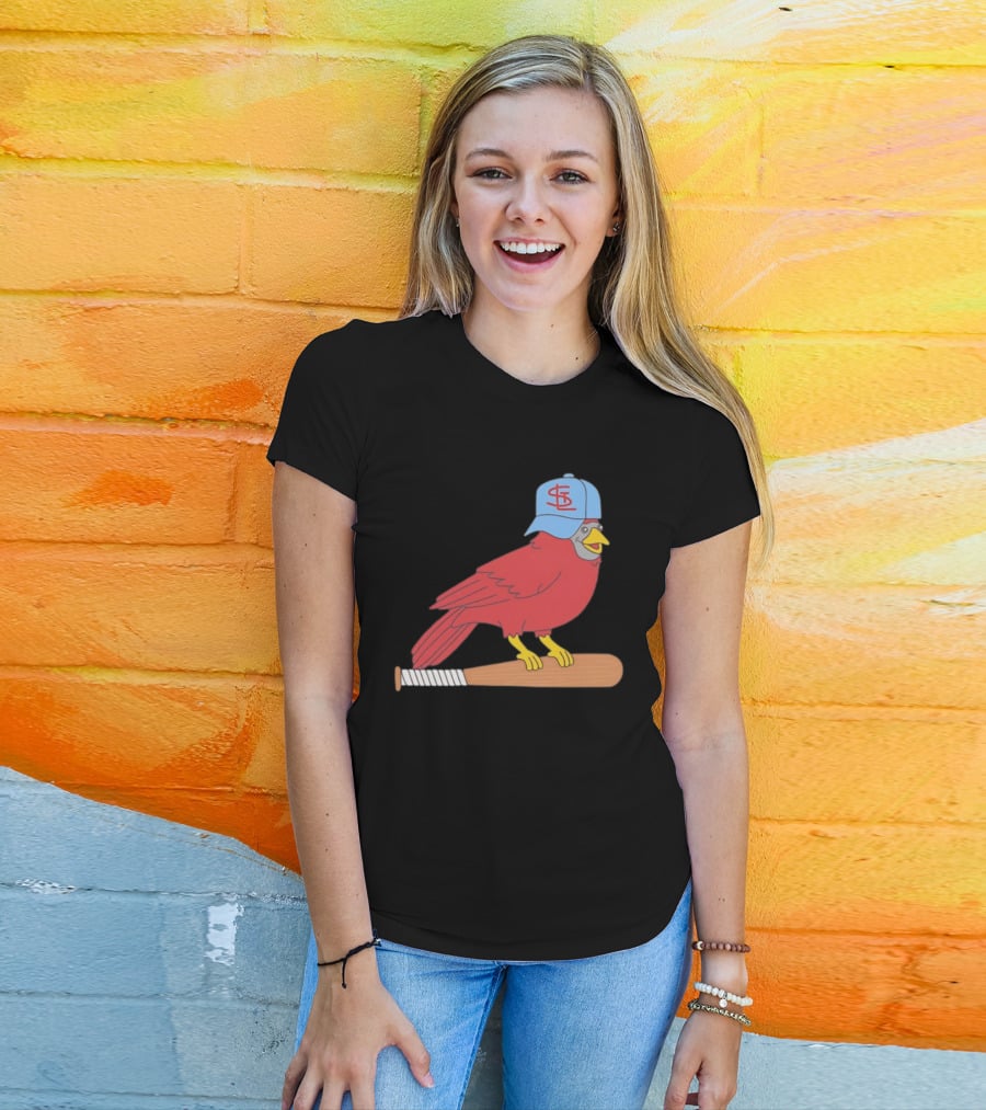 Hancel Rincon St. Louis Cardinals STL Hat Animated Bird Baseball Bat T-Shirt