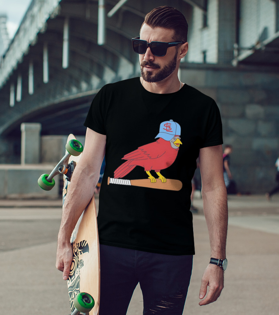 Hancel Rincon St. Louis Cardinals STL Hat Animated Bird Baseball Bat T-Shirt