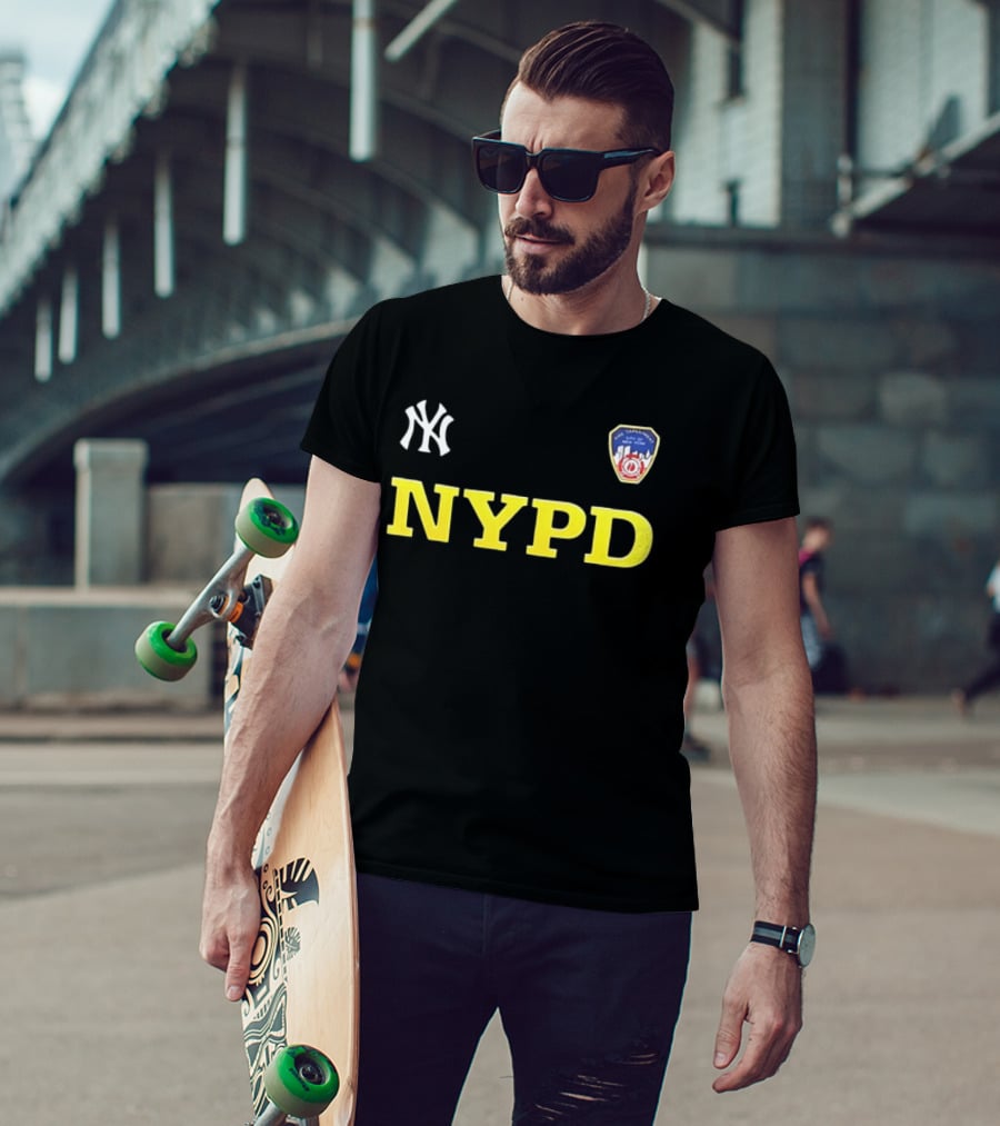 NYPD New York Yankees 2026 25th Anniversary 9 11 We Will Never Forget Remember Honor Unite 2 Sided T-Shirt