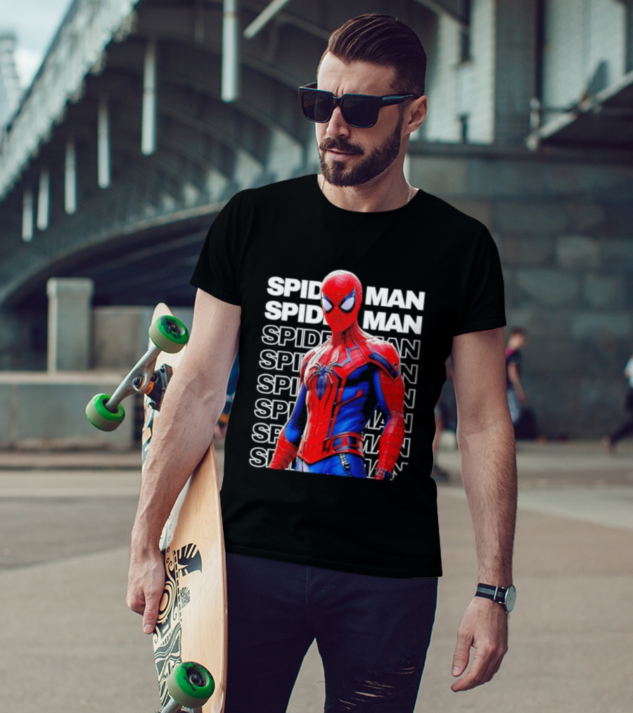 Spider Man Marvel Superhero Peter Parker Iconic Costume Vibrant Heroic T-Shirt