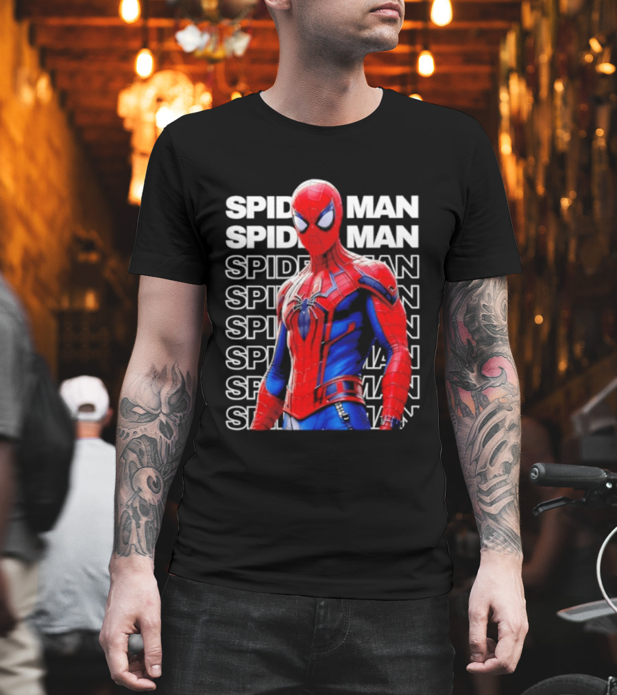 Spider Man Marvel Superhero Peter Parker Iconic Costume Vibrant Heroic T-Shirt