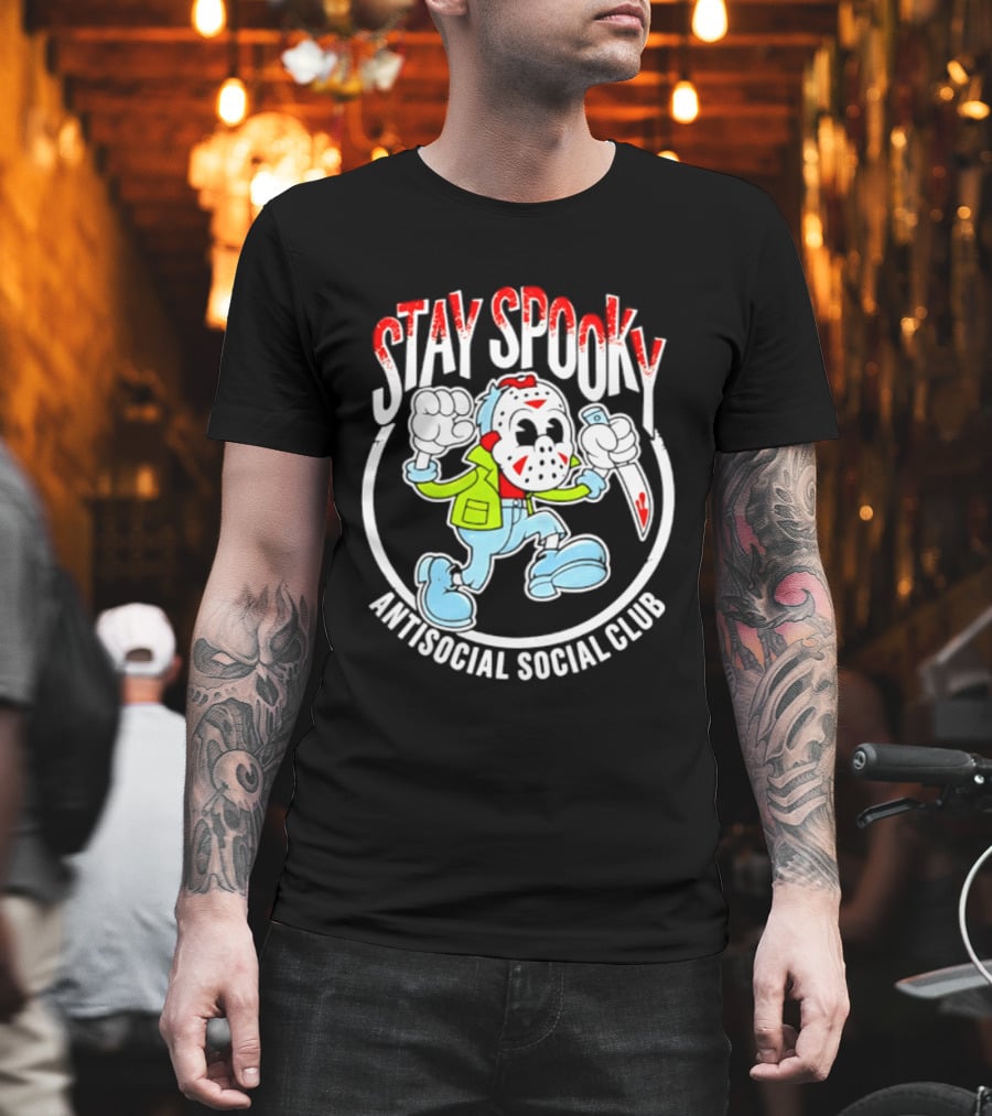 Stay Spooky Antisocial Social Club Jason Voorhees Halloween T-Shirt