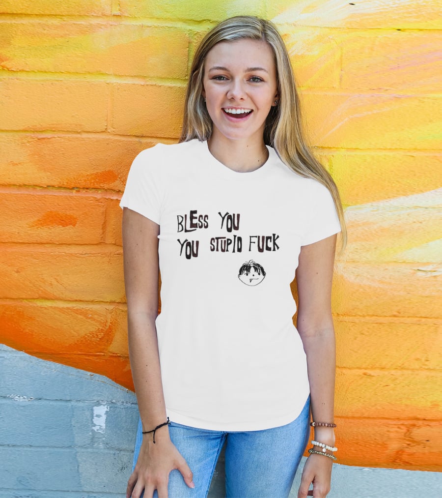 Bless You You Stupid Fuck Kurt Cobain Sketch T-Shirt