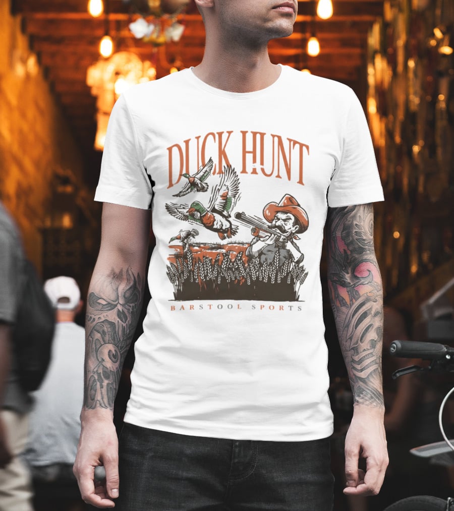Duck Hunt Cowboy Oklahoma Cowboys Oregon Ducks Barstool Sports T-Shirt