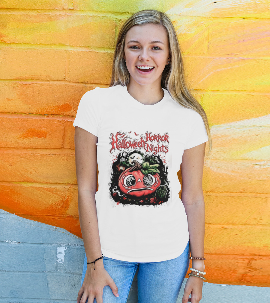 Halloween Horror Nights Pumpkin RIP Spooky T-Shirt