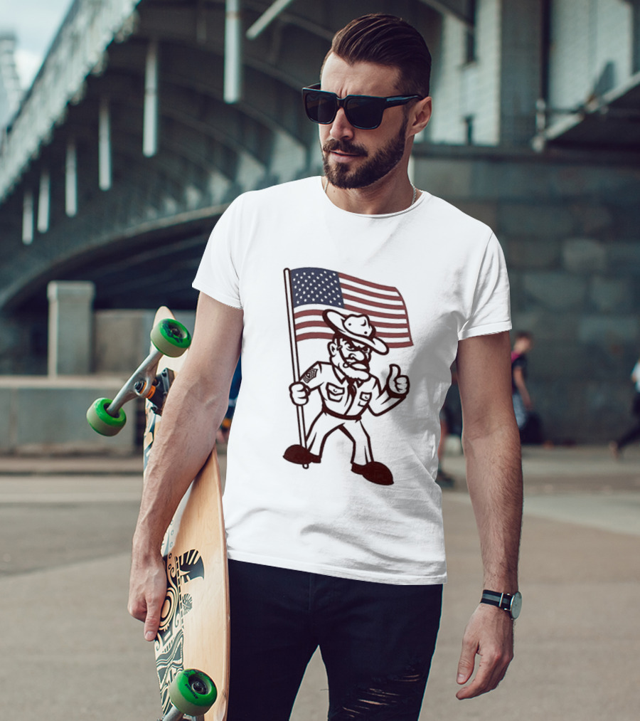 Texas A&M Aggies 12th Man Patriotic American Flag T-Shirt