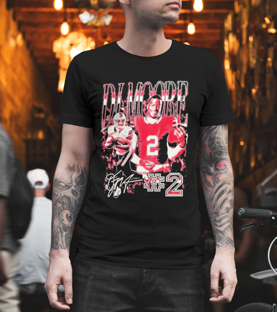 DJ Moore Number 2 Signature 2026 Bills Football Player T-Shirt