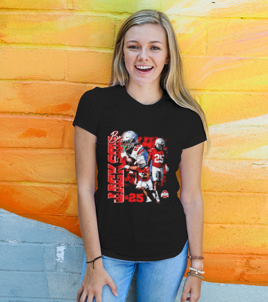 Bo Jackson 25 Ohio State Buckeyes NCAA Player Football T-Shirt