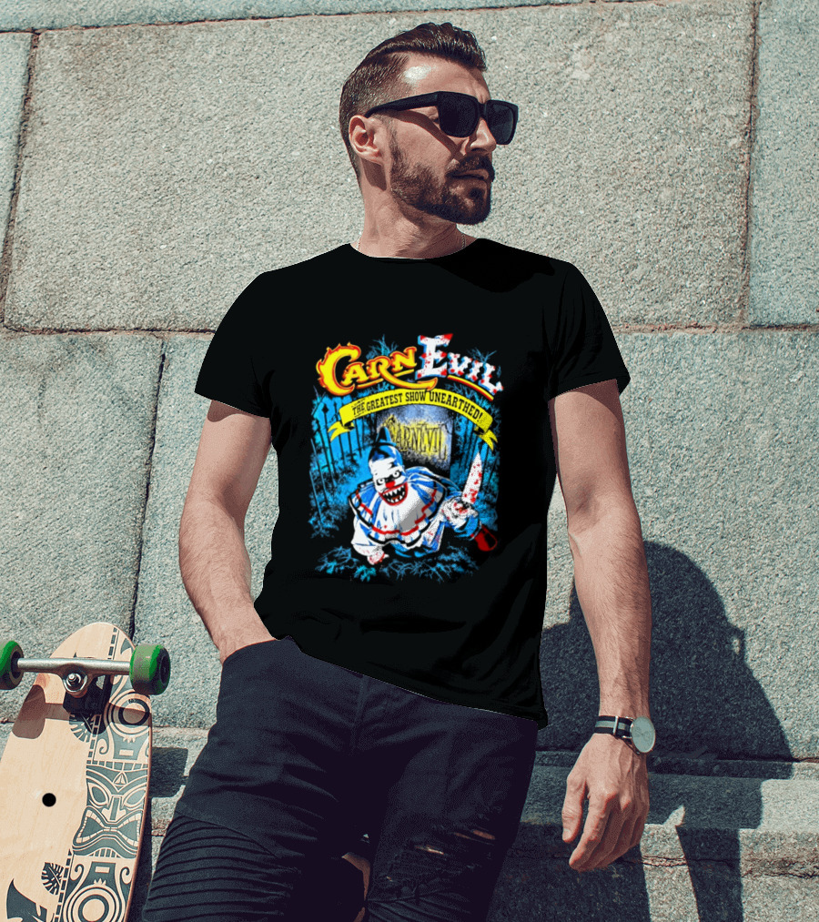 CarnEvil The Greatest Show Unearthed Creepy Clown Horror T-Shirt