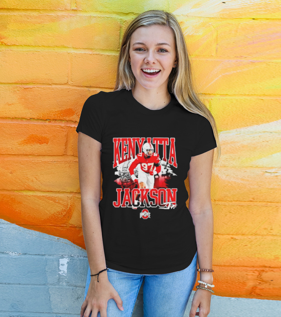 Kenyatta Jackson 97 Ohio State Buckeyes NCAA Football Player T-Shirt