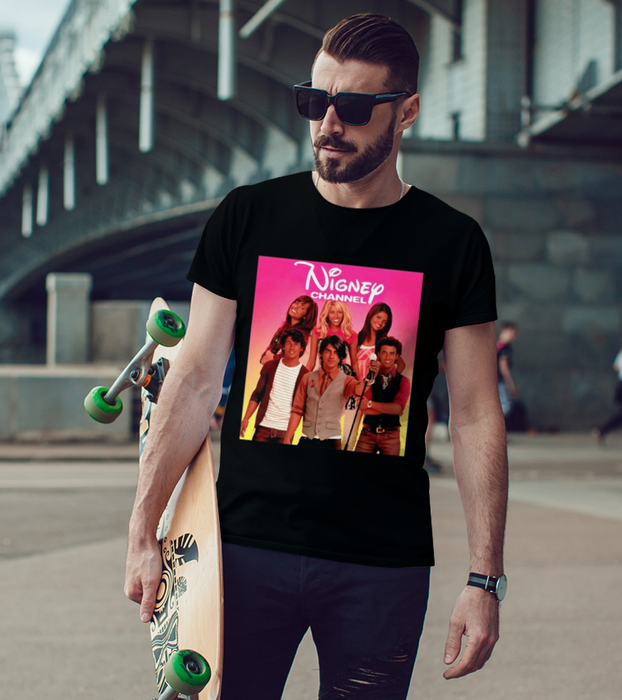 Nigney Channel Jonas Brothers Y2K Meme Vintage Throwback T-Shirt