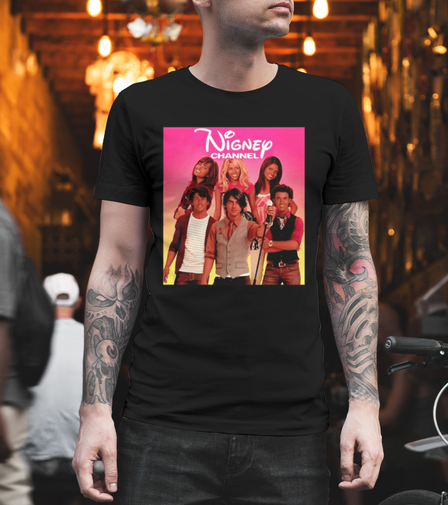 Nigney Channel Jonas Brothers Y2K Meme Vintage Throwback T-Shirt