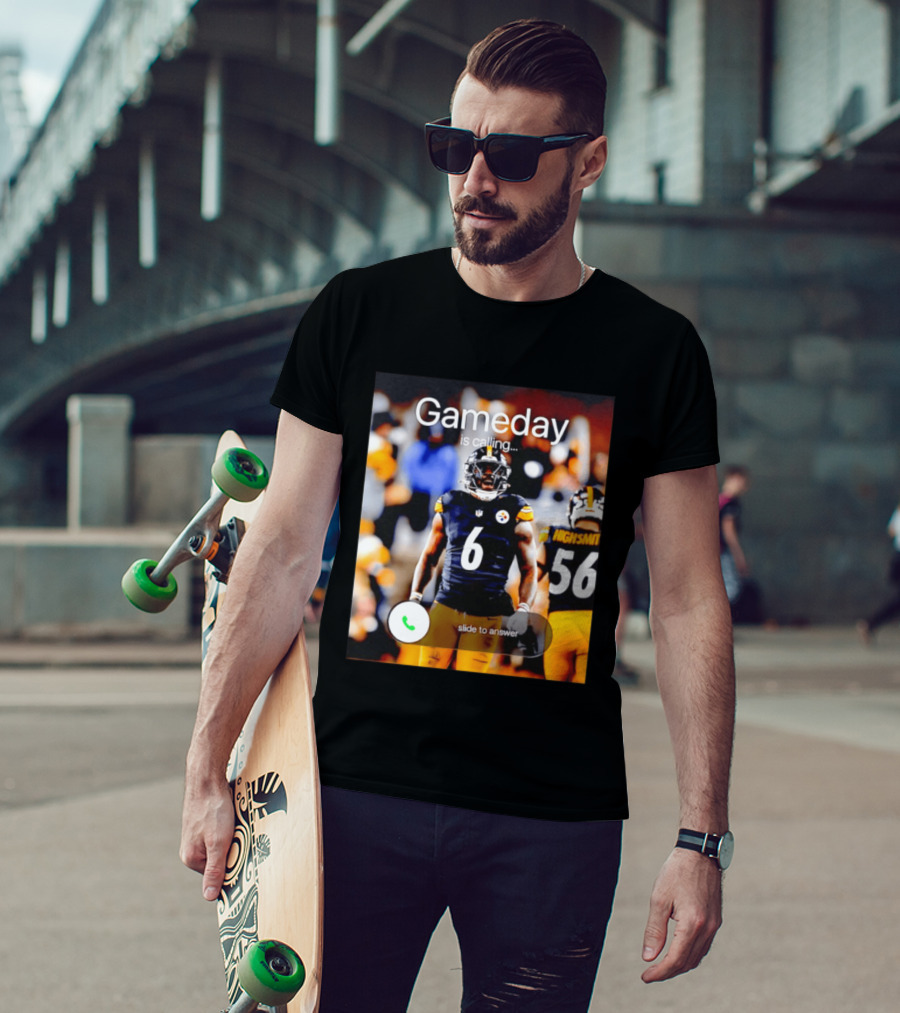 Gameday Is Calling Patrick Queen Pittsburgh Steelers Slide To Answer T-Shirt