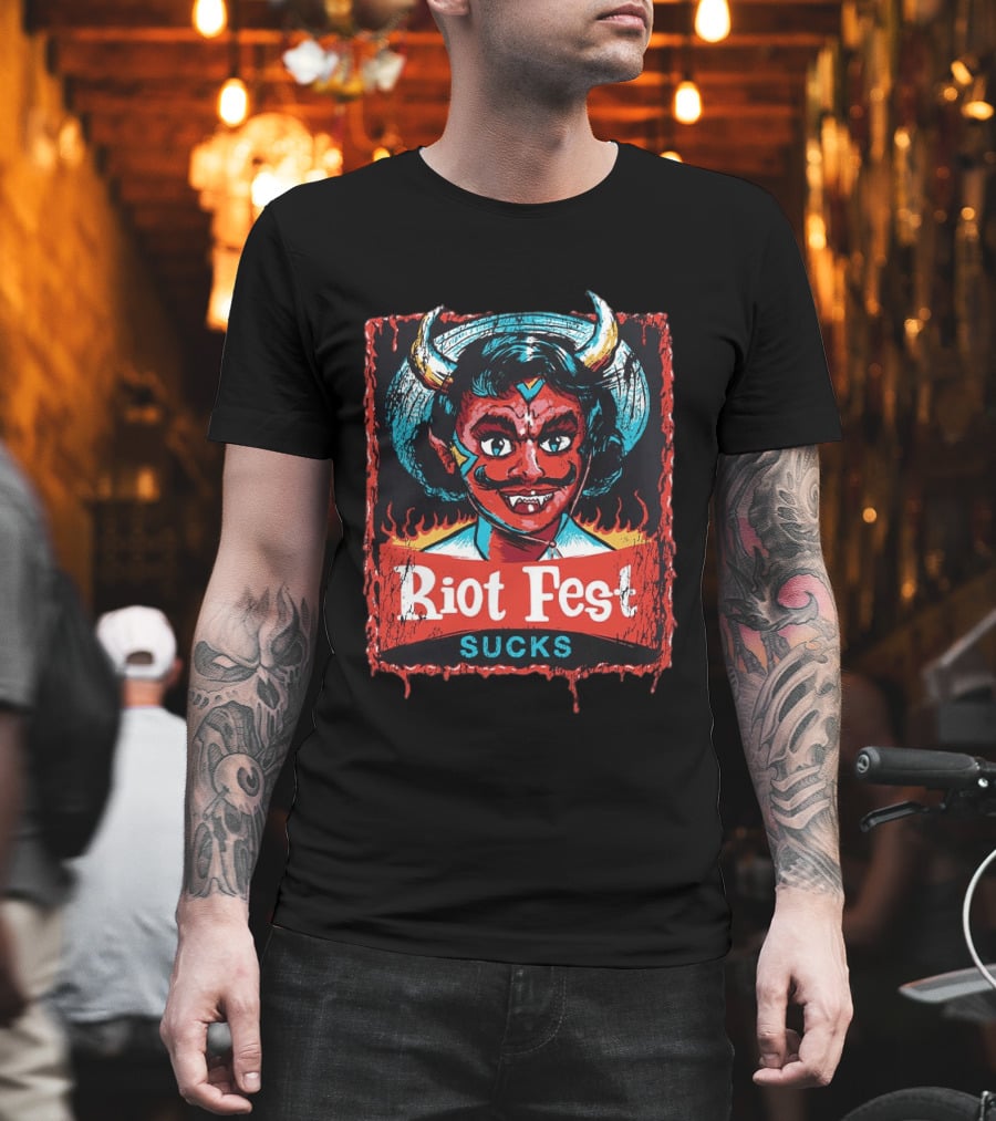 Riot Fest Sucks 2026 Chicago September 18 20 Little Devil Lineup Douglass Park T-Shirt
