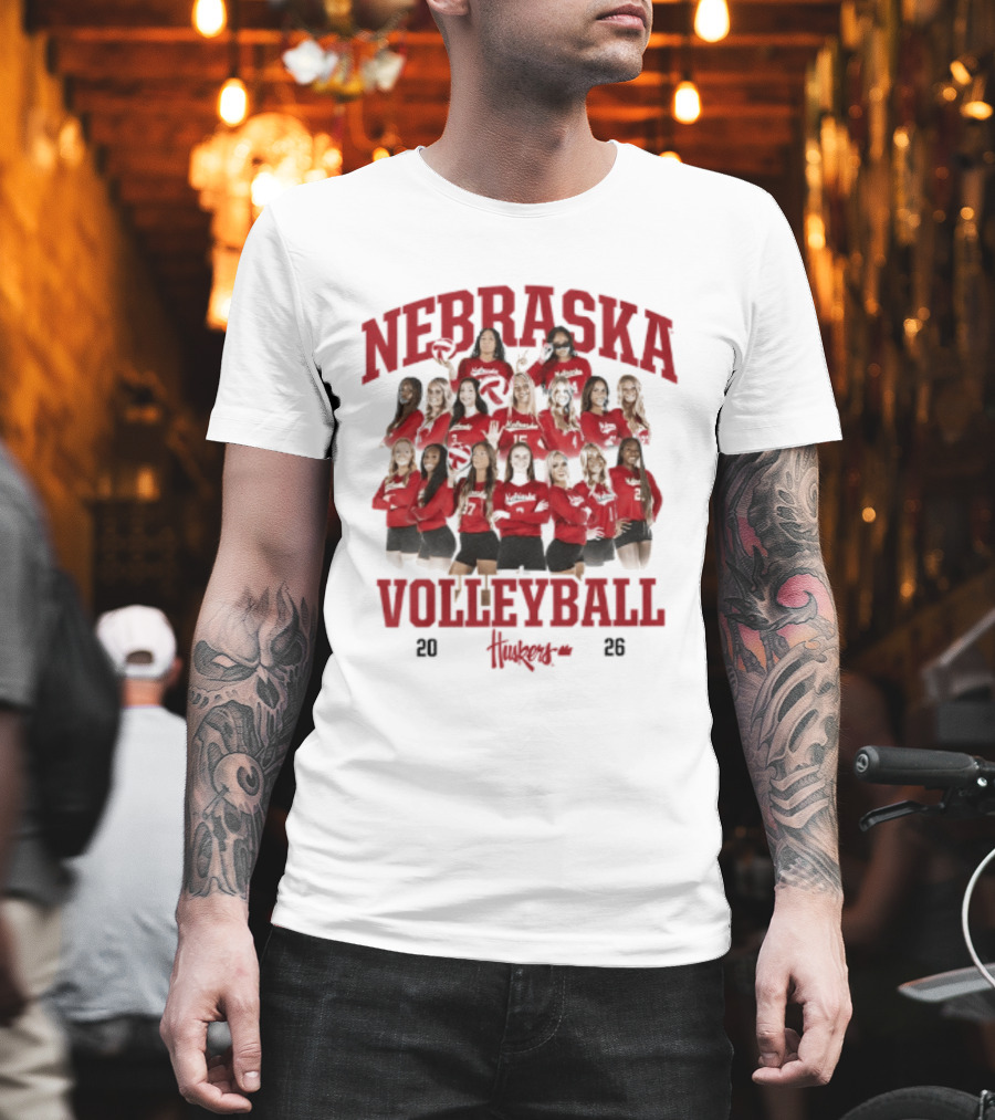 Nebraska Volleyball Women's Team 2026 Collage T-Shirt