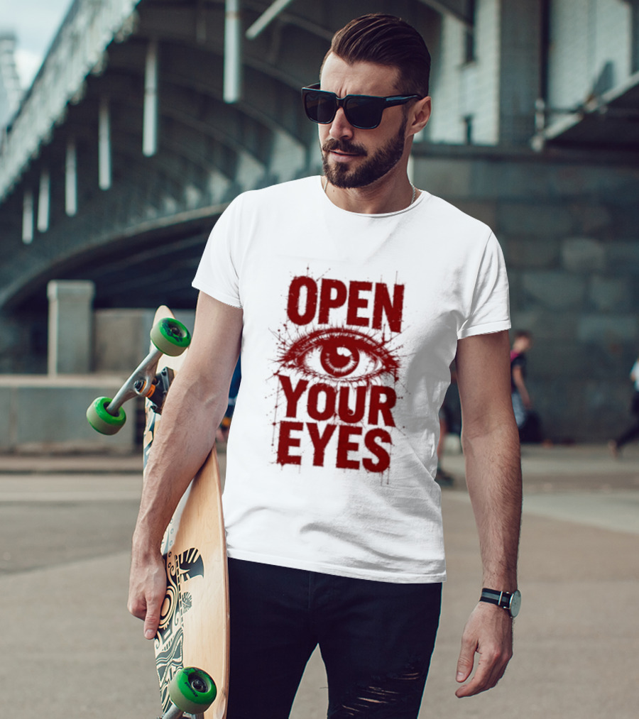 OPEN YOUR EYES Red Splatter Eye T-Shirt