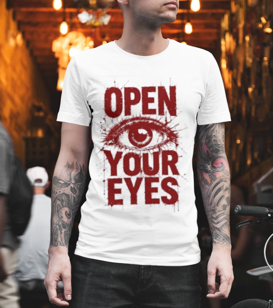 OPEN YOUR EYES Red Splatter Eye T-Shirt