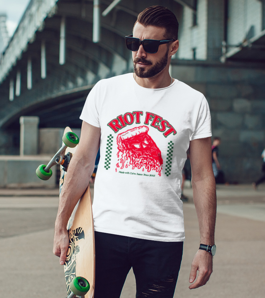 Riot Fest Chicago 2026 Douglass Park September 18 20 Pizza Lineup T-Shirt