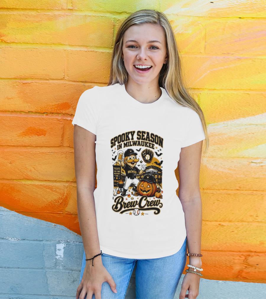 Spooky Season In Milwaukee Brewers Brew Crew Halloween 2026 T-Shirt
