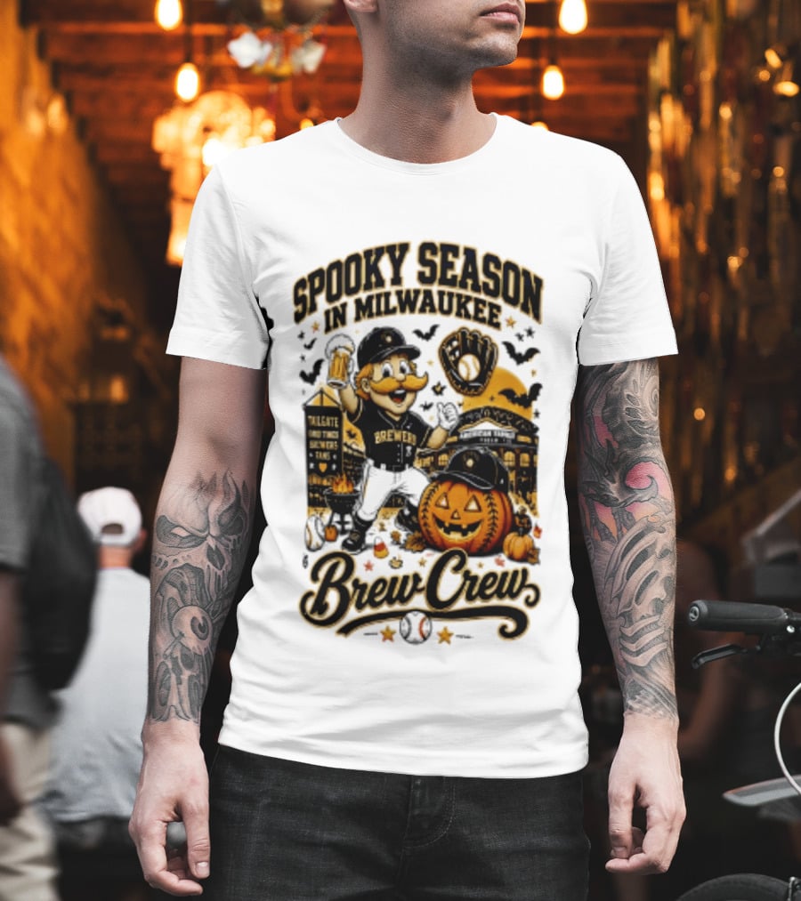 Spooky Season In Milwaukee Brewers Brew Crew Halloween 2026 T-Shirt