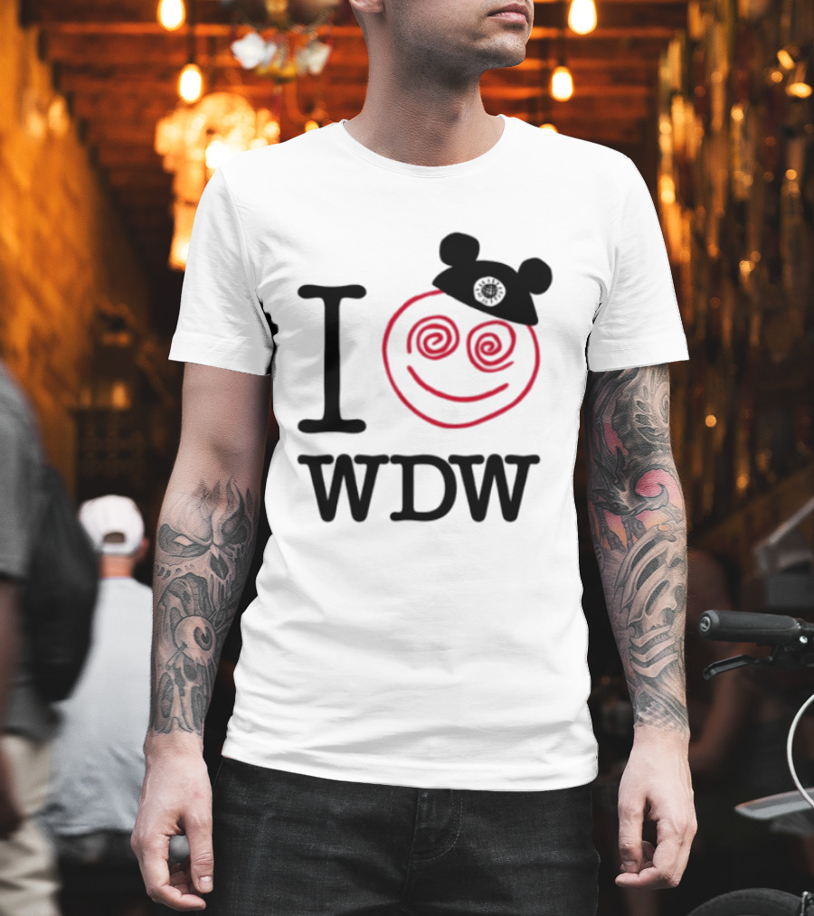 I Love WDW Lost Bros Store All The Time Disney Mickey Hat Smiley Face T-Shirt