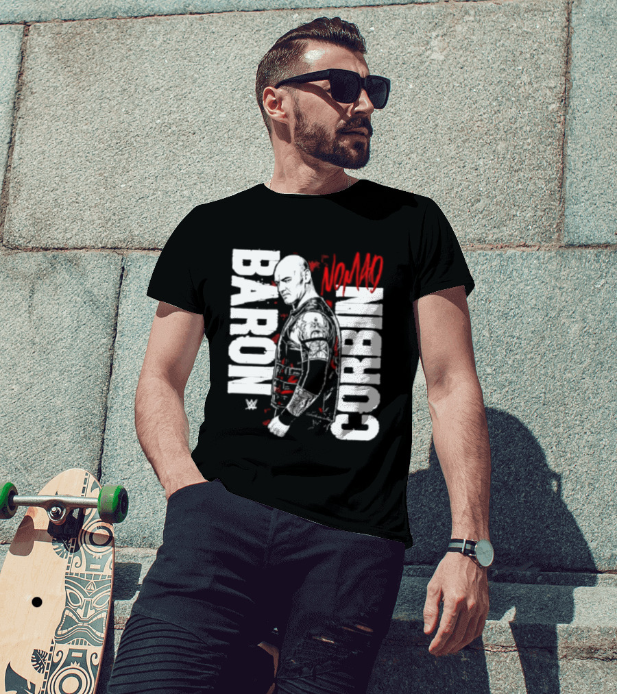 Baron Corbin WWE Nomad Vertical Name Wrestling Superstar T-Shirt