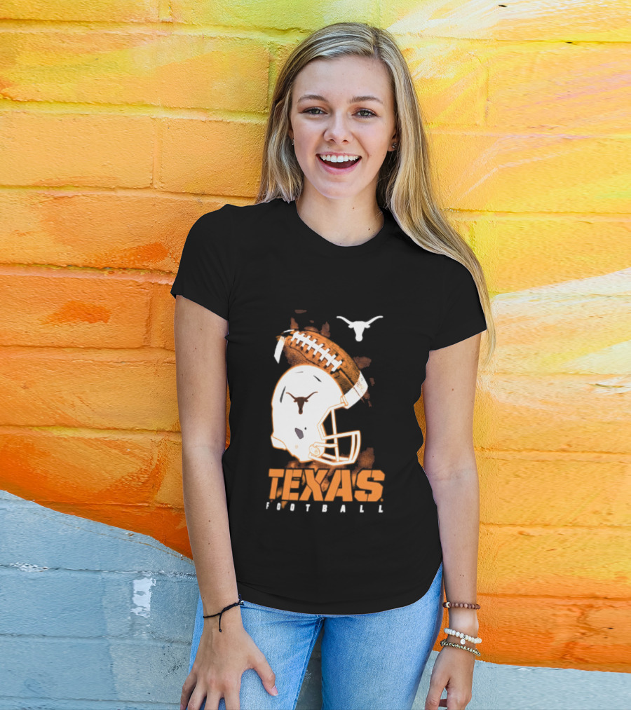 Texas Longhorns Football Helmet Glory NCAA Highlights T-Shirt