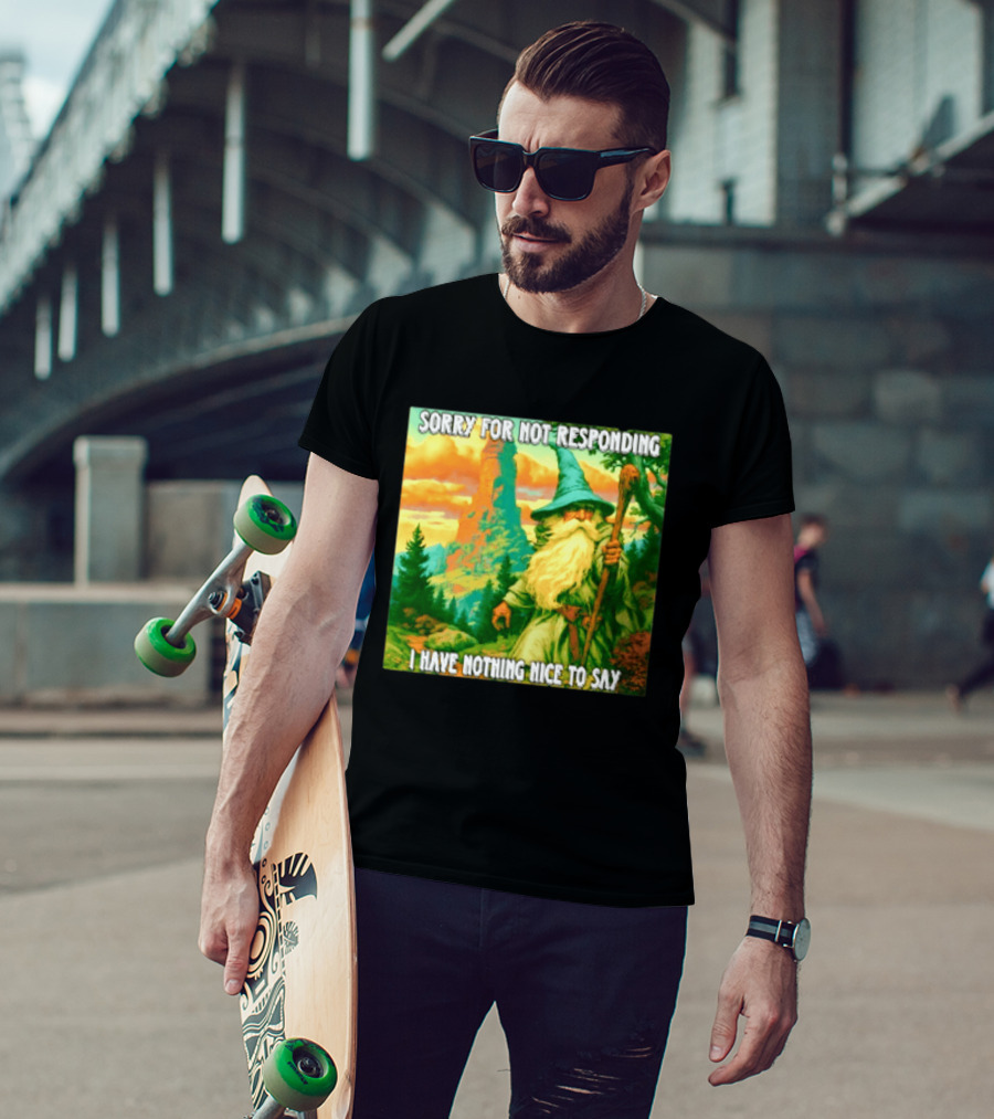 Sorry For Not Responding I Have Nothing Nice To Say Wizard Scene T-Shirt