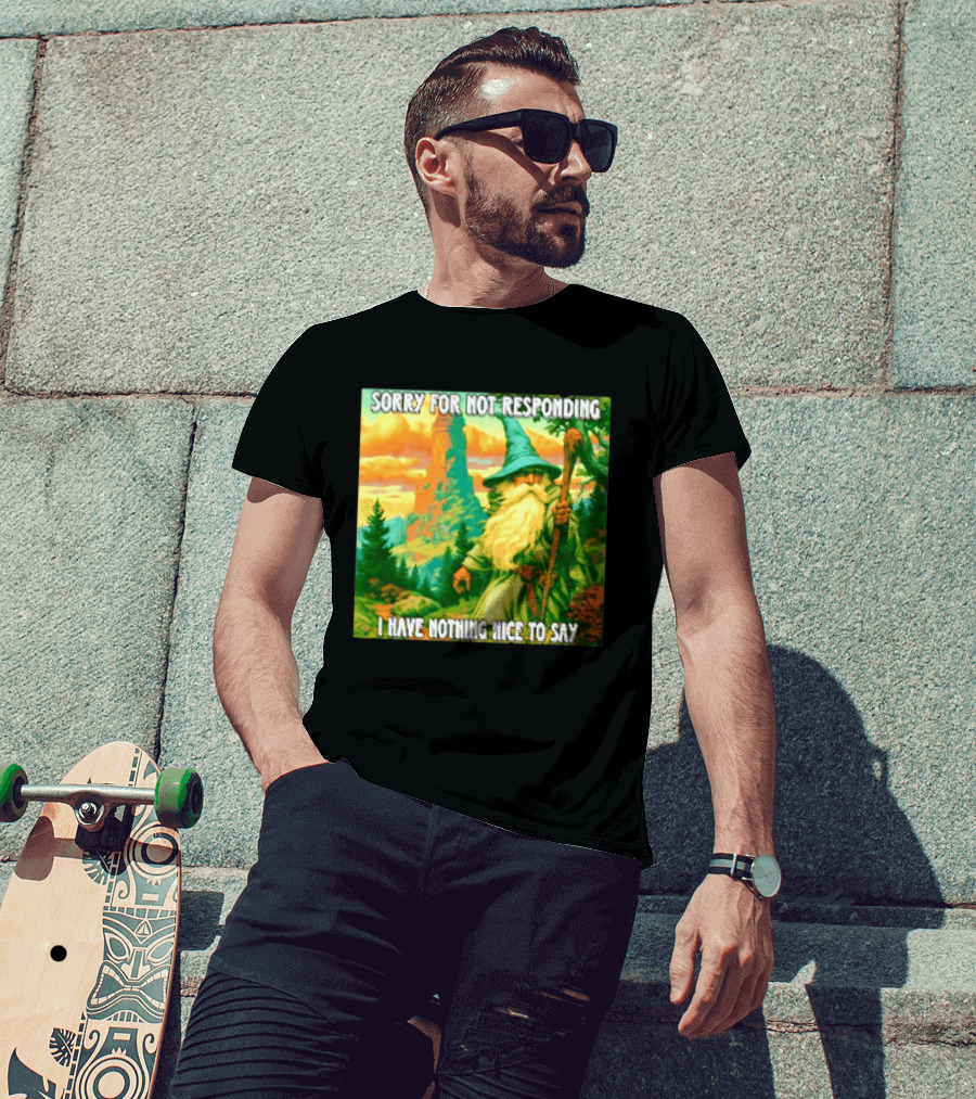 Sorry For Not Responding I Have Nothing Nice To Say Wizard Scene T-Shirt