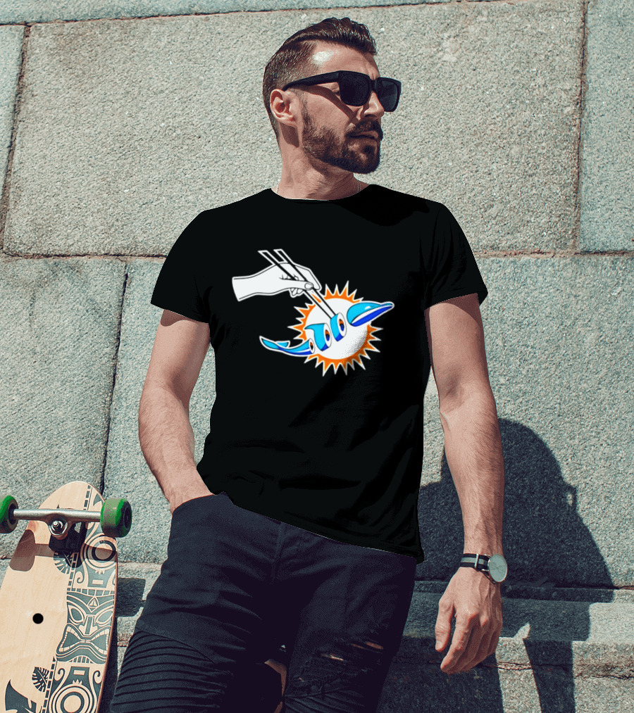 Maxx Crosby Las Vegas Raiders Sushi Miami Dolphin T-Shirt