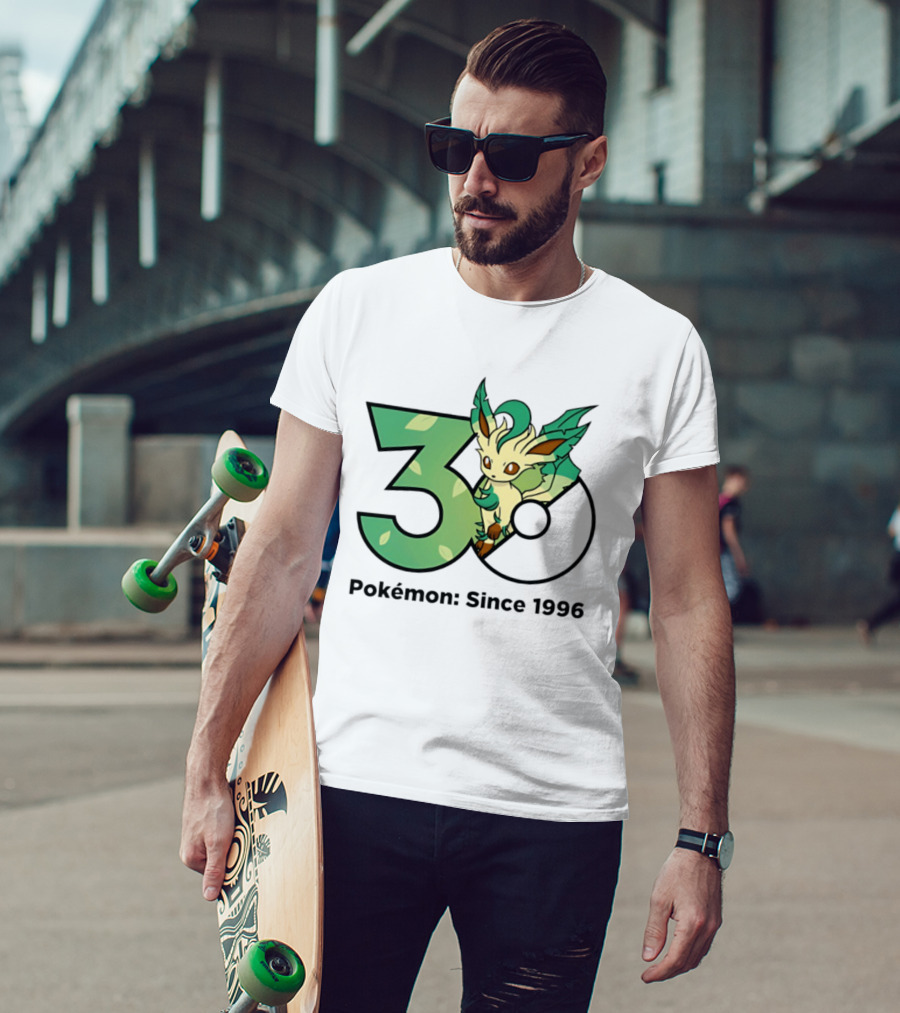 Leafeon Pokemon 30th Anniversary Since 1996 T-Shirt