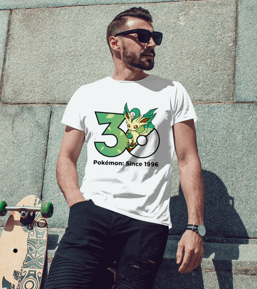 Leafeon Pokemon 30th Anniversary Since 1996 T-Shirt