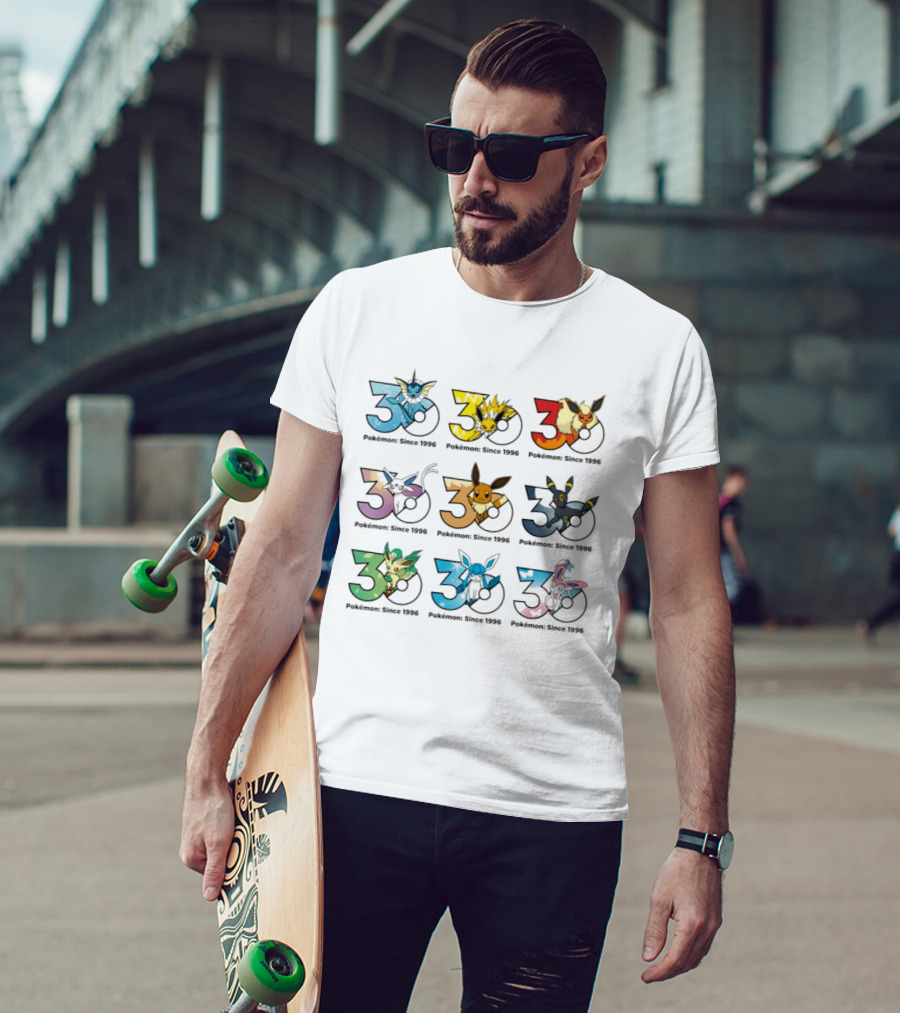 Pokemon Since 1996 Eevee Evolutions 30th Anniversary Collection T-Shirt