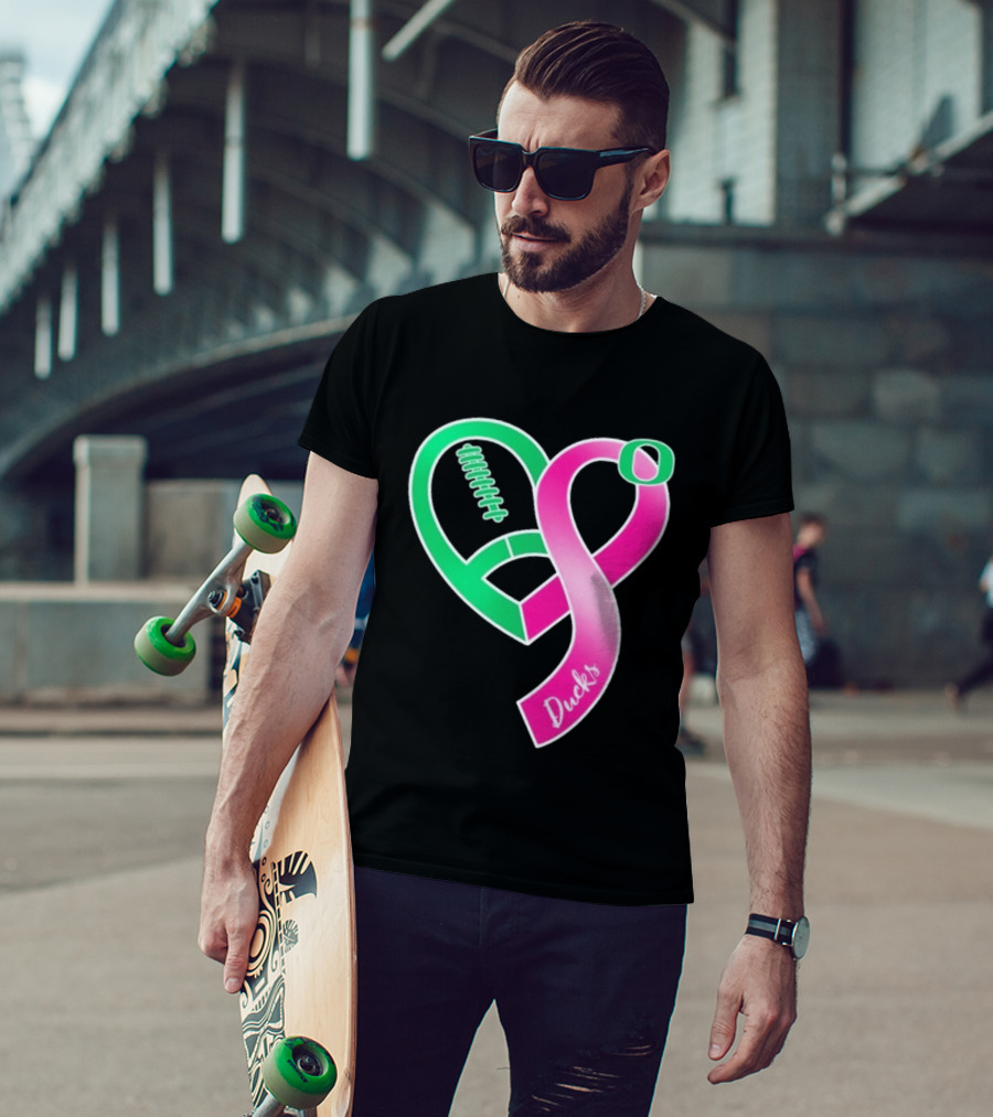 Oregon Ducks Pink Ribbon Breast Cancer Awareness 2026 T-Shirt
