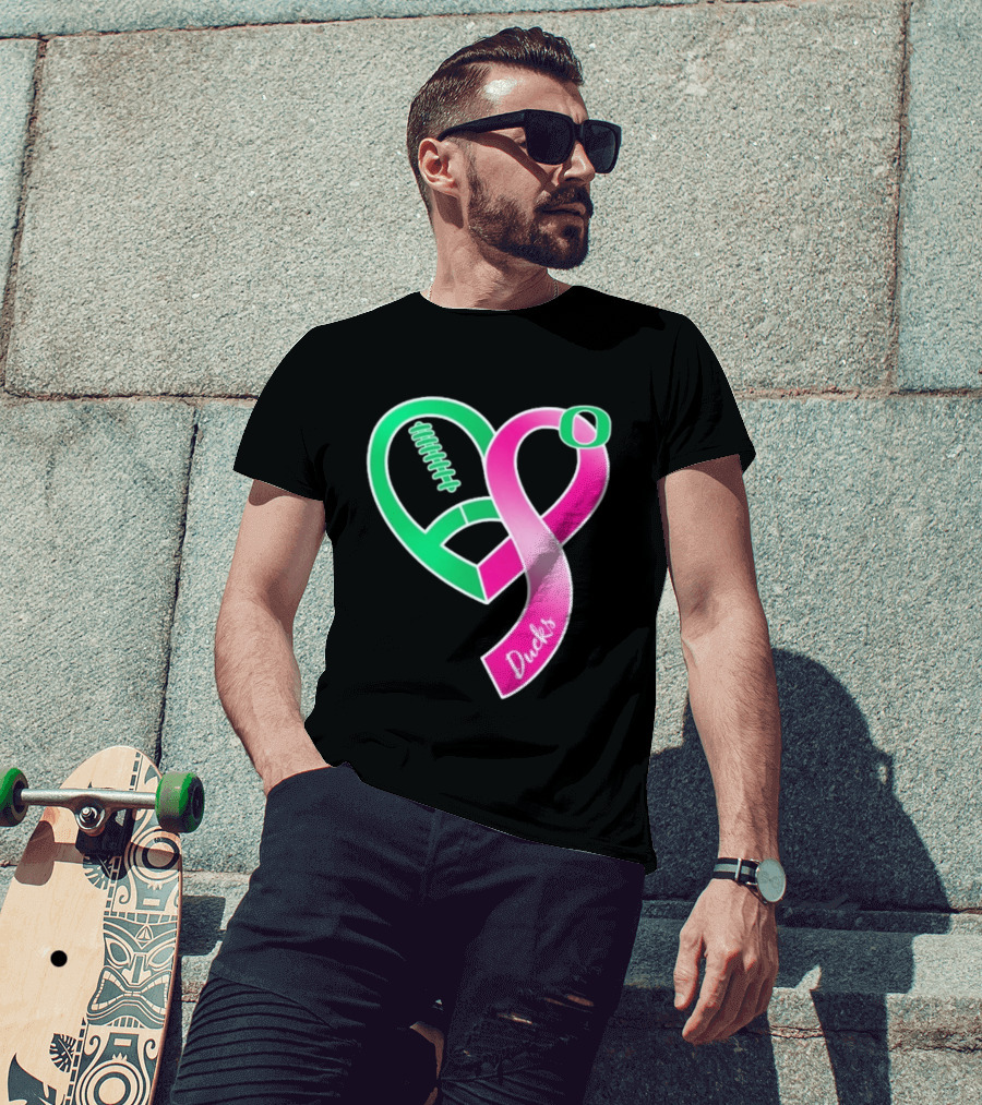 Oregon Ducks Pink Ribbon Breast Cancer Awareness 2026 T-Shirt