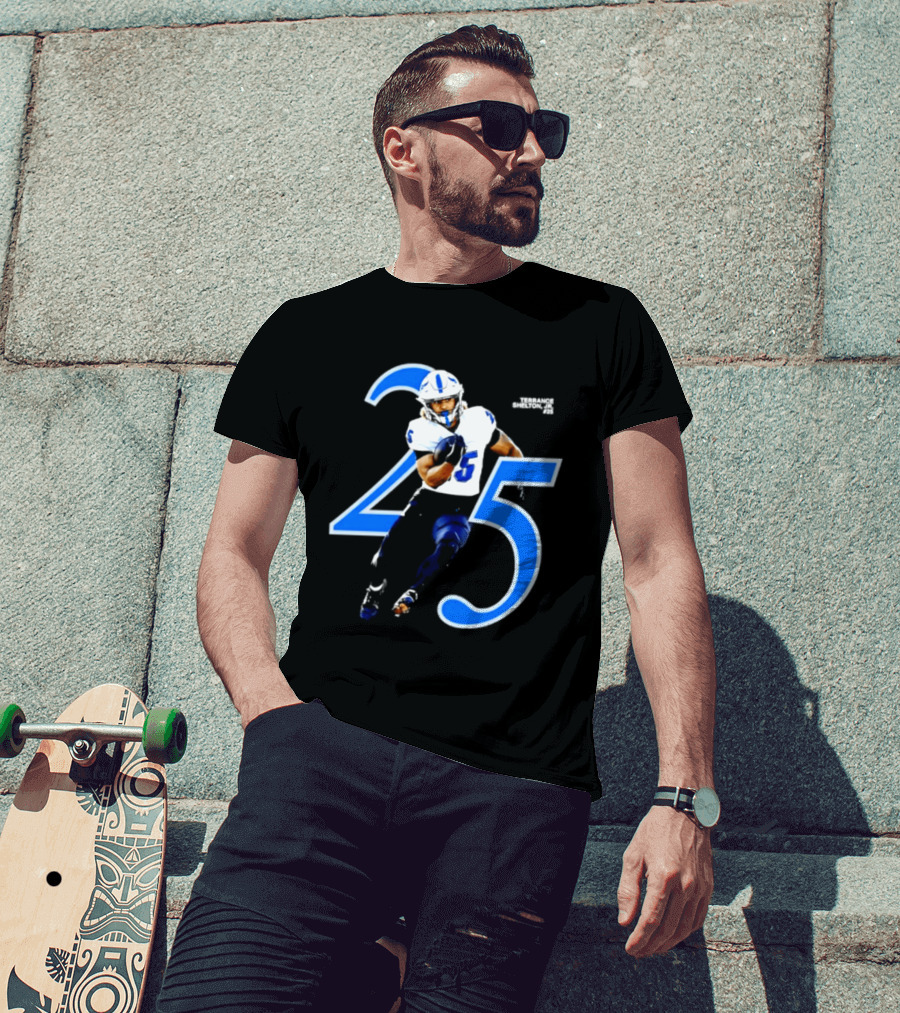 Terrance Shelton Jr 25 Buffalo Bulls NCAA Football Player Jersey Number T-Shirt