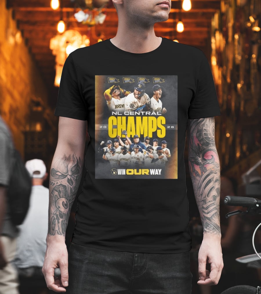 Brewers NL Central Champs 2026 Win Our Way T-Shirt