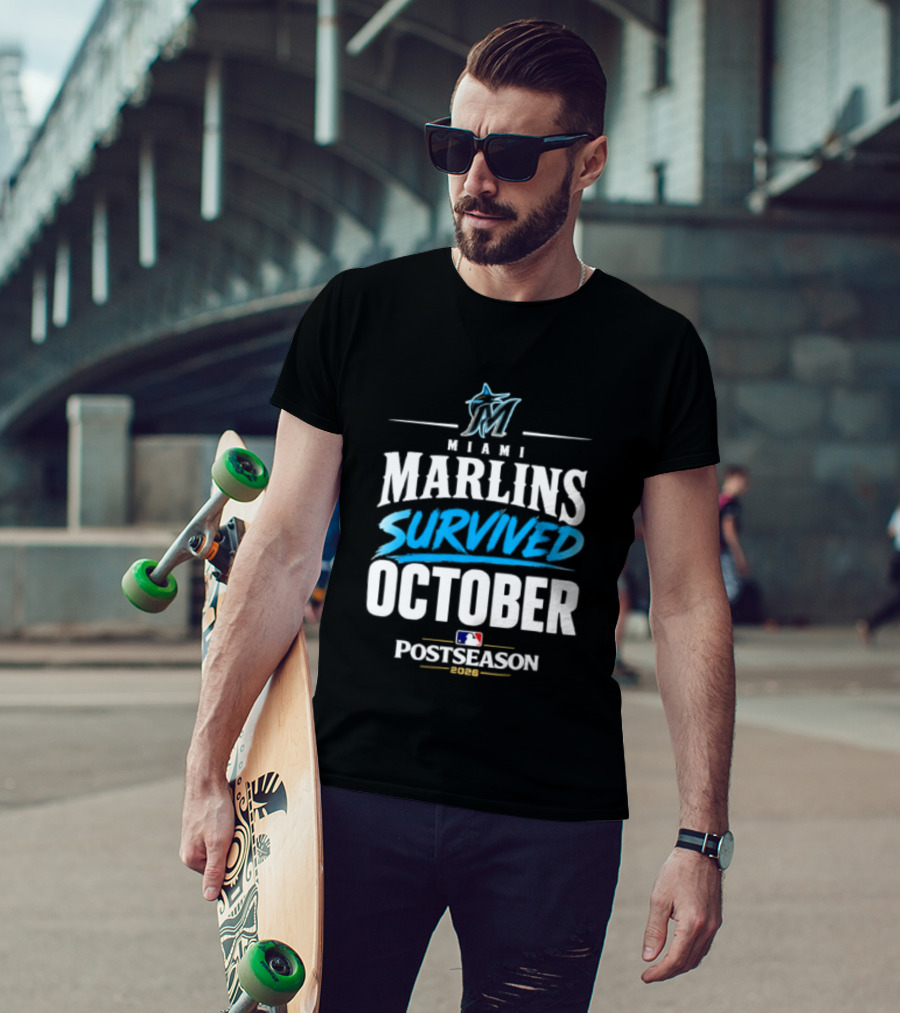 Miami Marlins Survived October 2026 MLB Postseason Victory Celebration T-Shirt