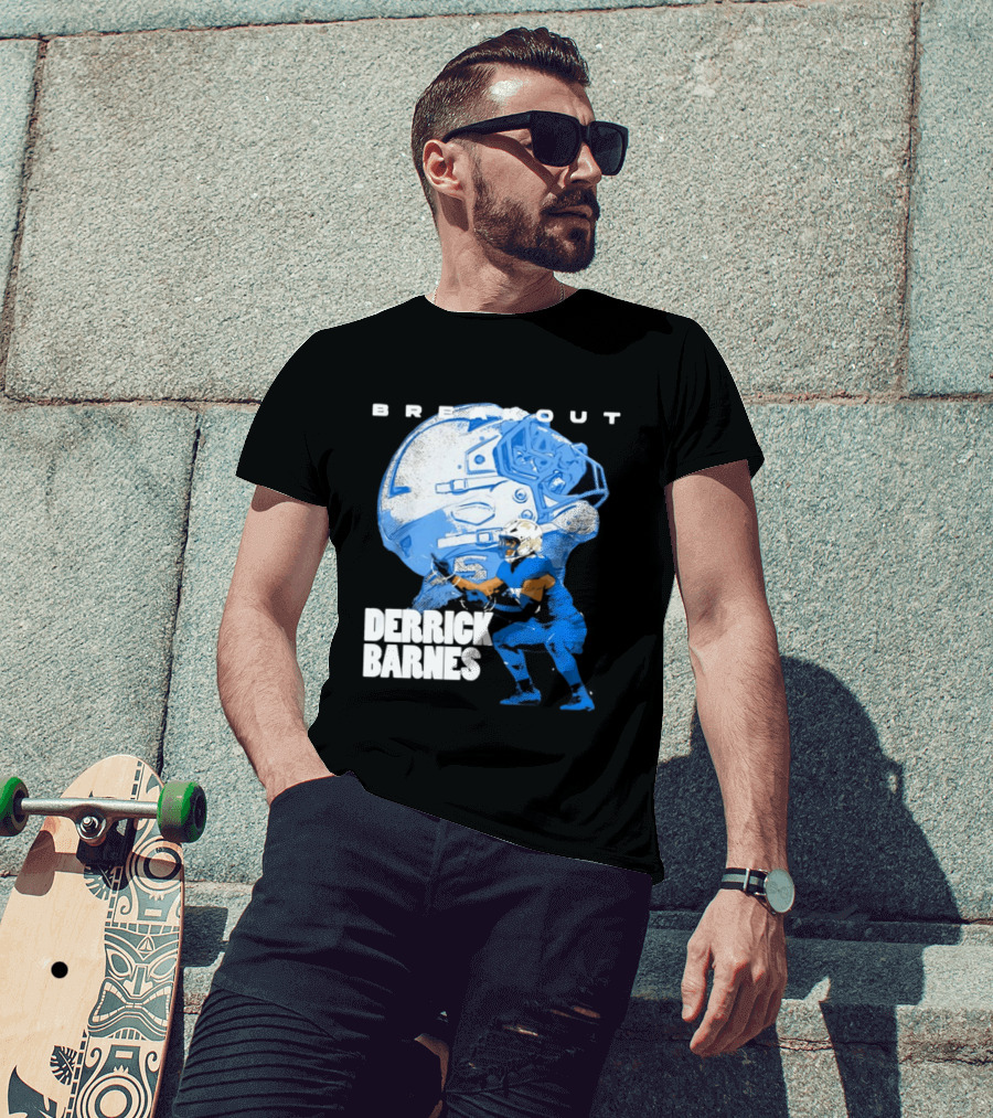 Derrick Barnes Detroit Lions Breakout Helmet T-Shirt