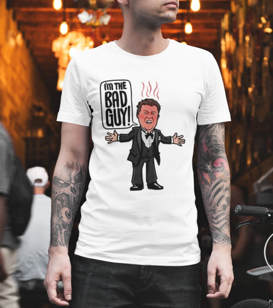 Say Hello To The Bad Guy Cartoon Flames Expression T-Shirt
