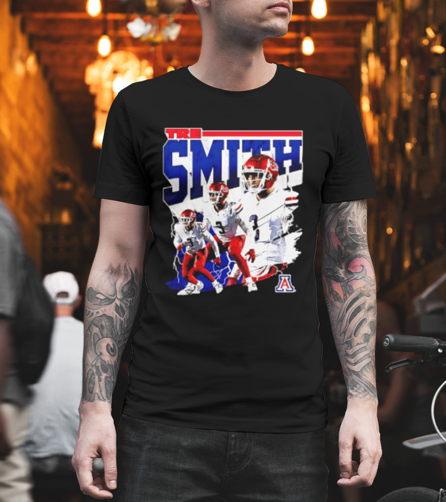 Tre Smith 3 Arizona Wildcats NCAA Football Player T-Shirt