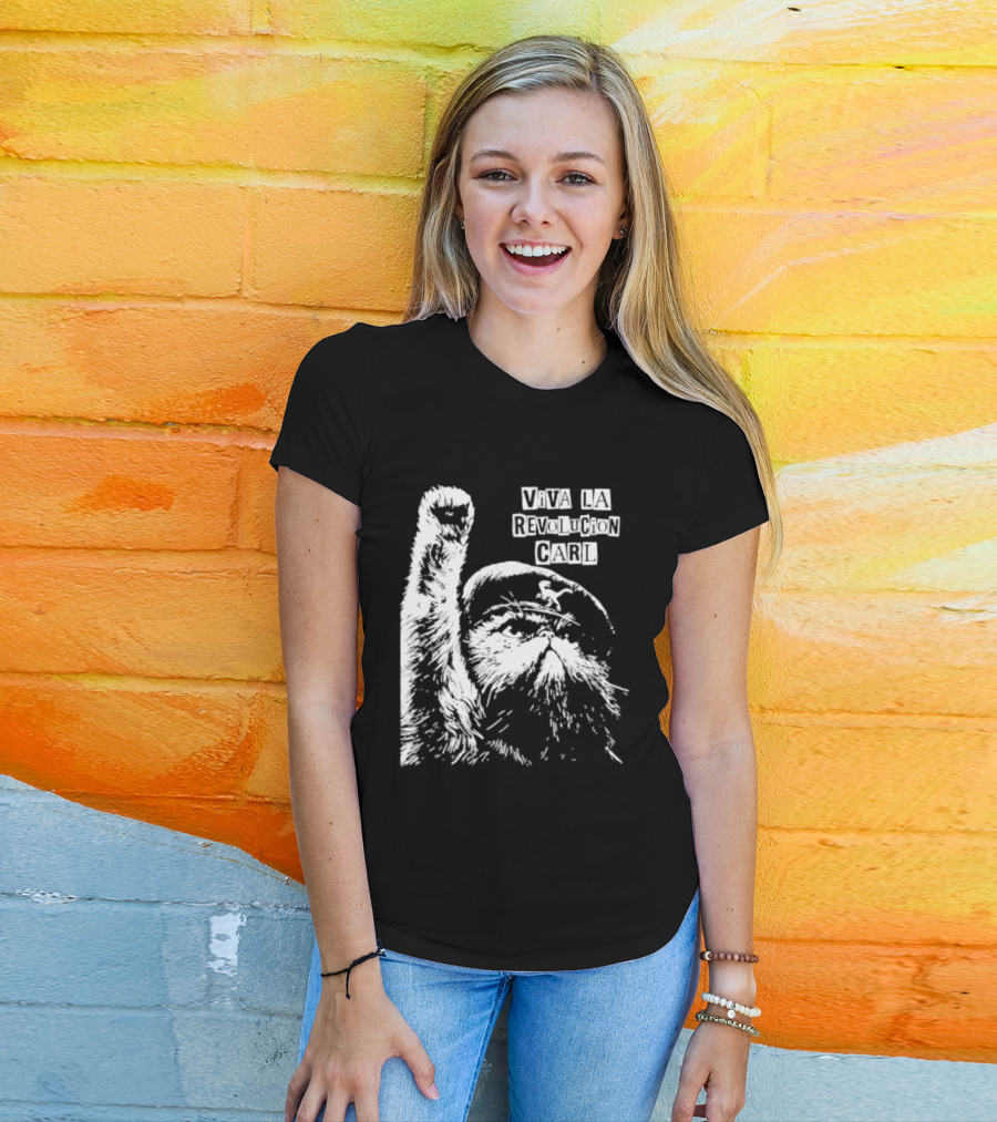 Viva La Revolucion Carl Cat Che Guevara T-Shirt