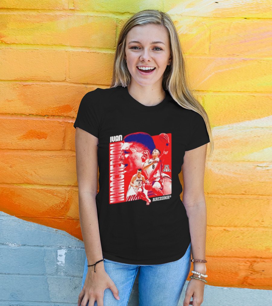 Ivan Kharchenkov 8 Arizona Wildcats NCAA Basketball Player T-Shirt
