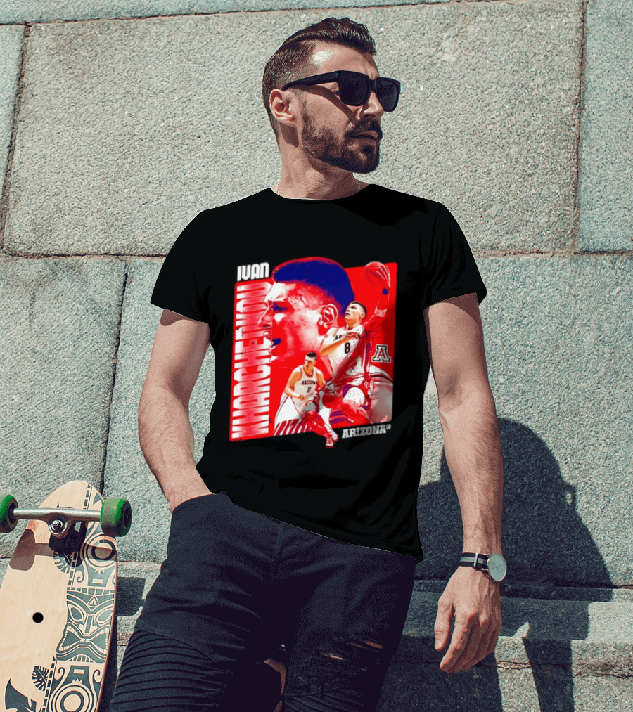 Ivan Kharchenkov 8 Arizona Wildcats NCAA Basketball Player T-Shirt