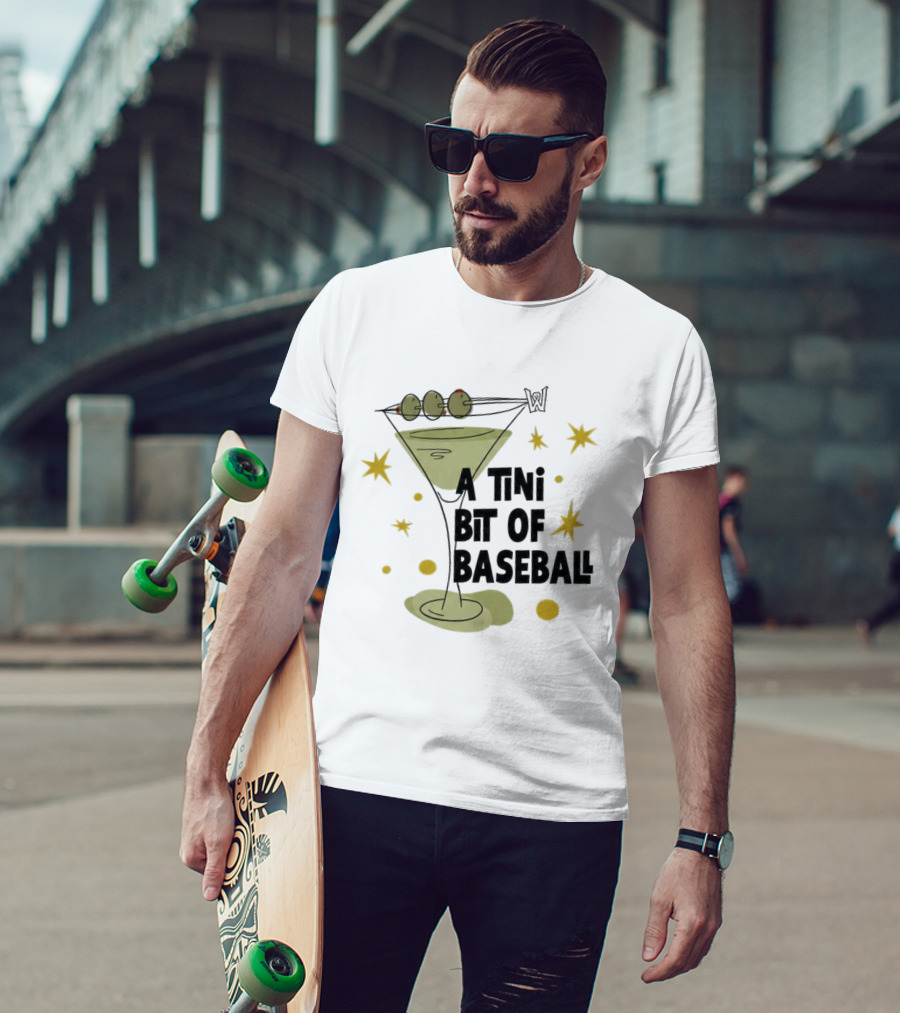 WooSox 2026 A Tini Bit Of Baseball Martini Olives Stars T-Shirt