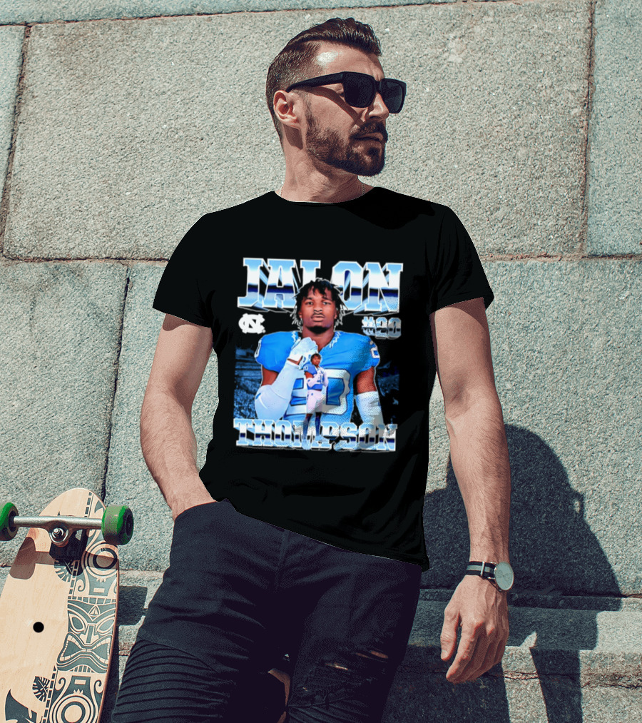 Jalon Thompson 20 North Carolina Tar Heels NCAA Football T-Shirt