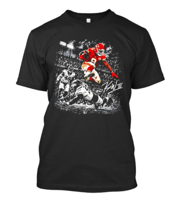 Kenneth Walker III Kansas City Chiefs Number 9 Action Motion T-Shirt
