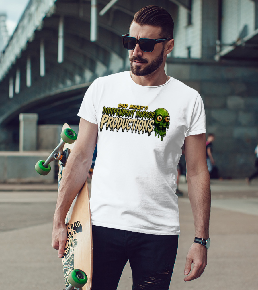 Chad Minier's Independent Horror Productions Skull Zombie T-Shirt