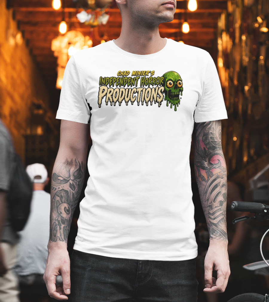 Chad Minier's Independent Horror Productions Skull Zombie T-Shirt